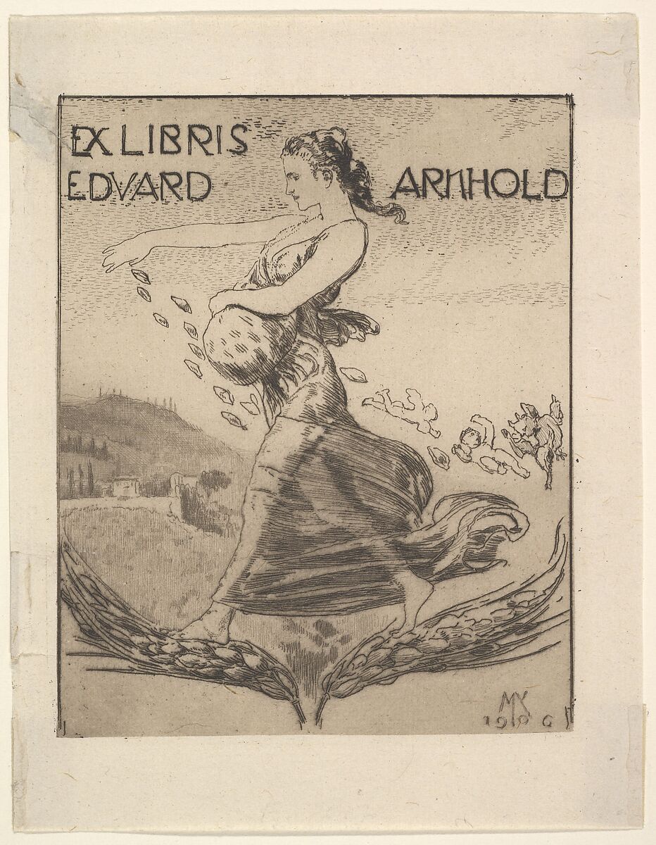 Ex Libris of Eduard Arnhold, Max Klinger (German, Leipzig 1857–1920 Großjena) 