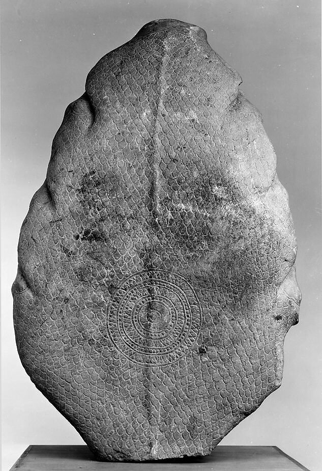Buddha Protected by a Seven-headed Naga, Sandstone, Cambodia
