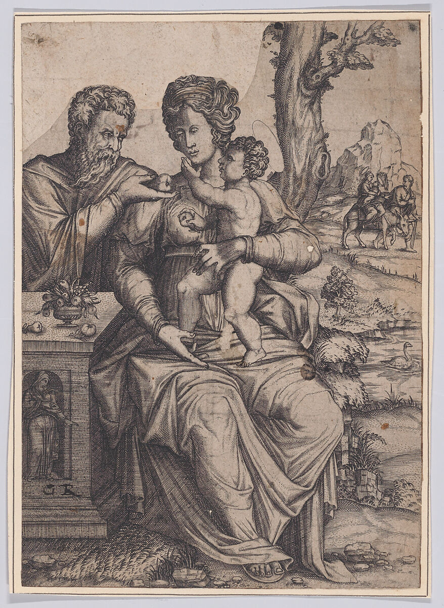 Holy Family, After Lambert Suavius (Netherlandish, ca. 1510–by 1576), Engraving 