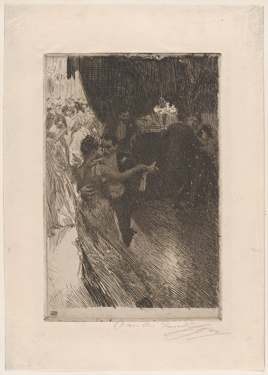 The Waltz, Anders Zorn (Swedish, Mora 1860–1920 Mora), Etching; first state of three 