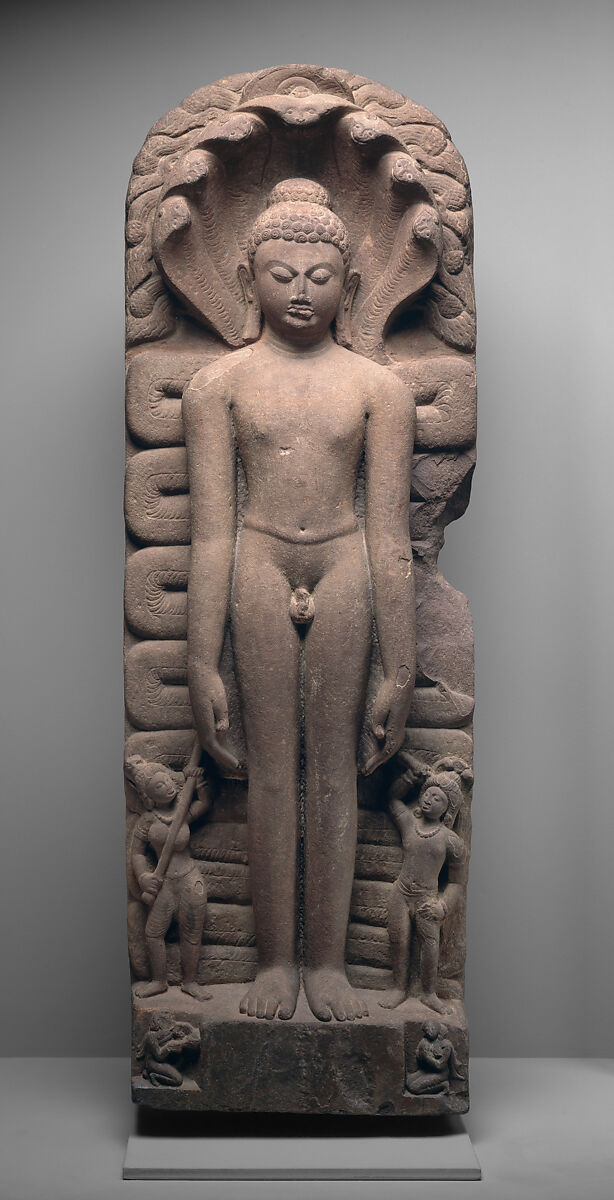 Standing Jain Tirthankara Parshvanatha, Sandstone, India 