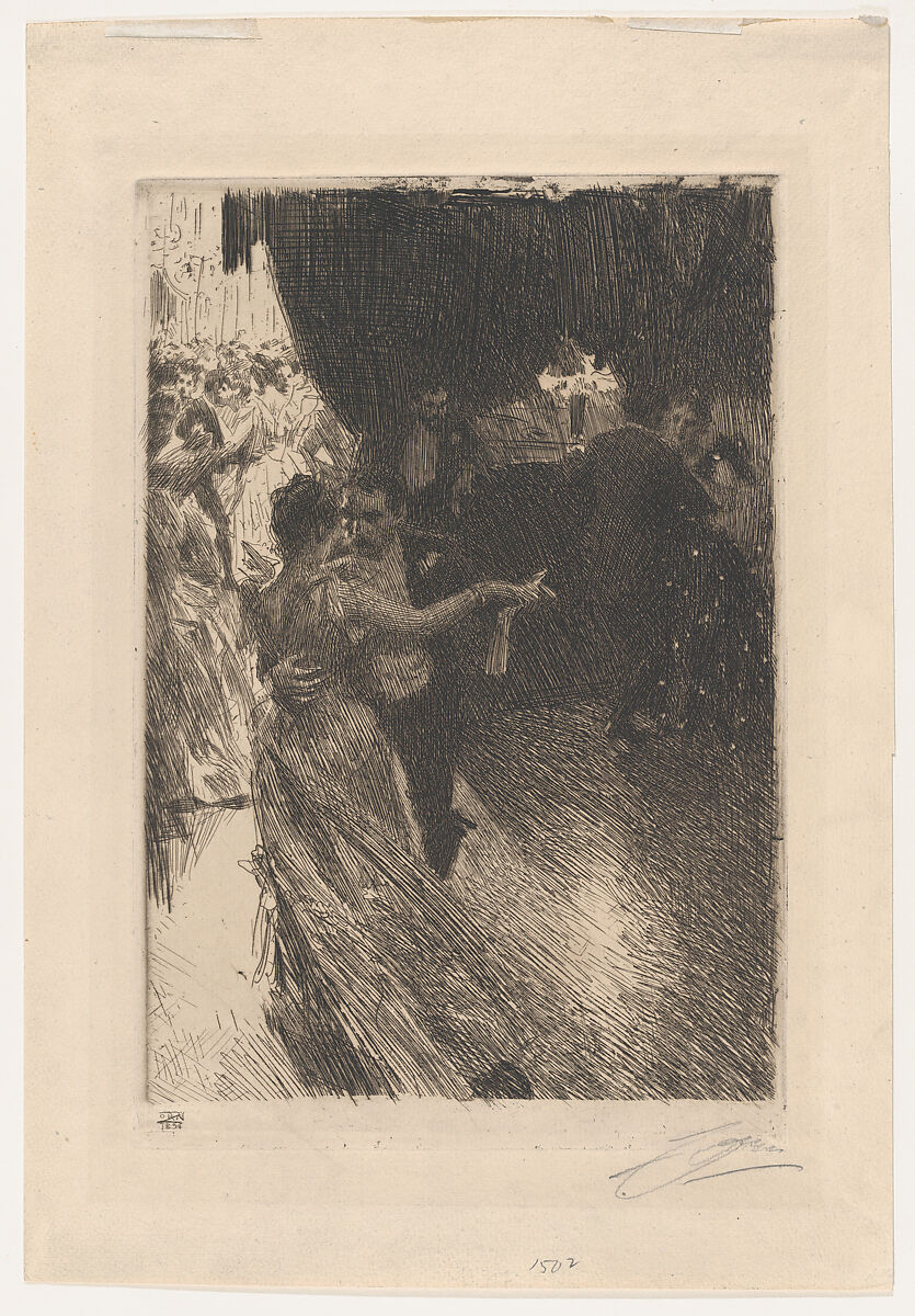 The Waltz, Anders Zorn (Swedish, Mora 1860–1920 Mora), Etching; second state of three 