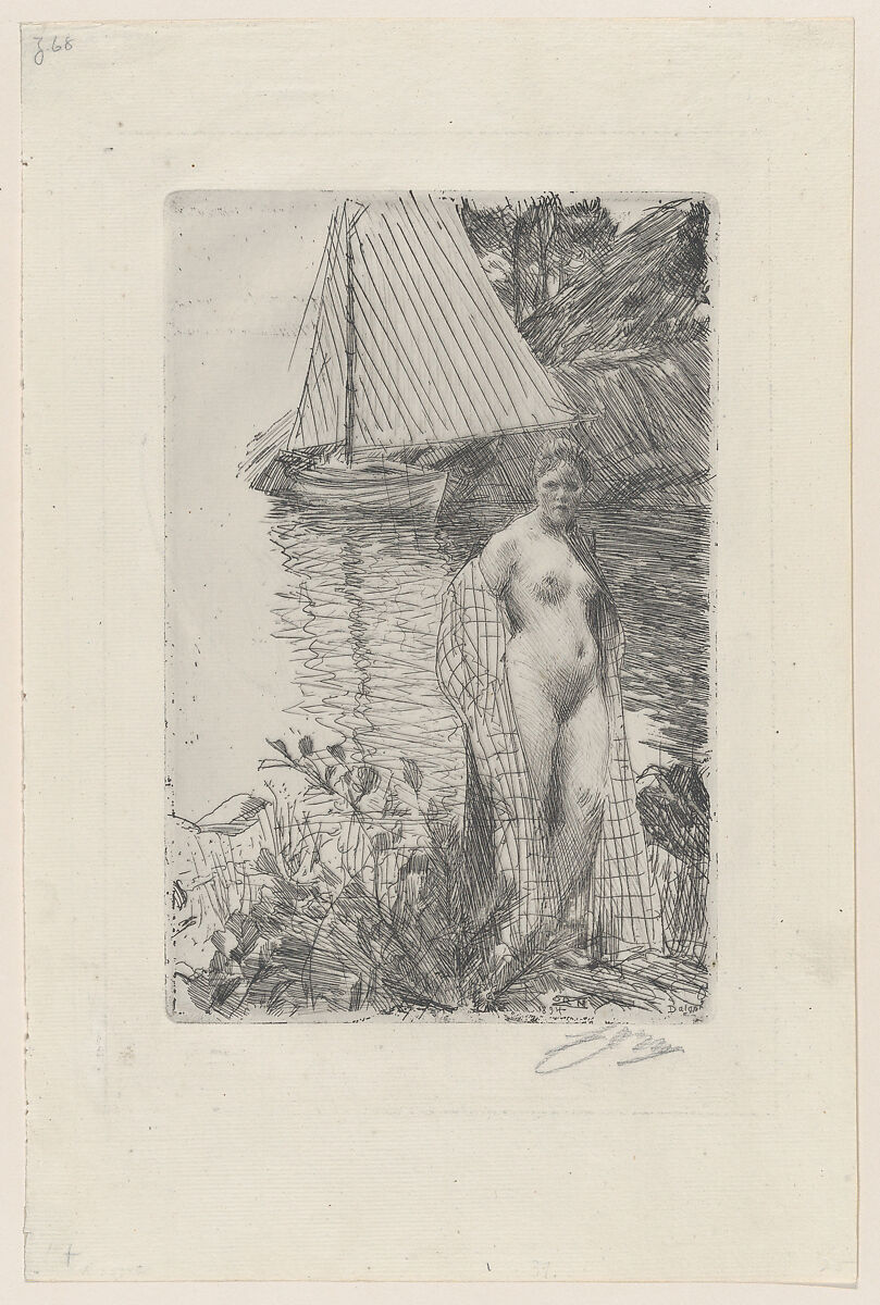 My Model and My Boat, Anders Zorn (Swedish, Mora 1860–1920 Mora), Etching and drypoint; fourth state of four 