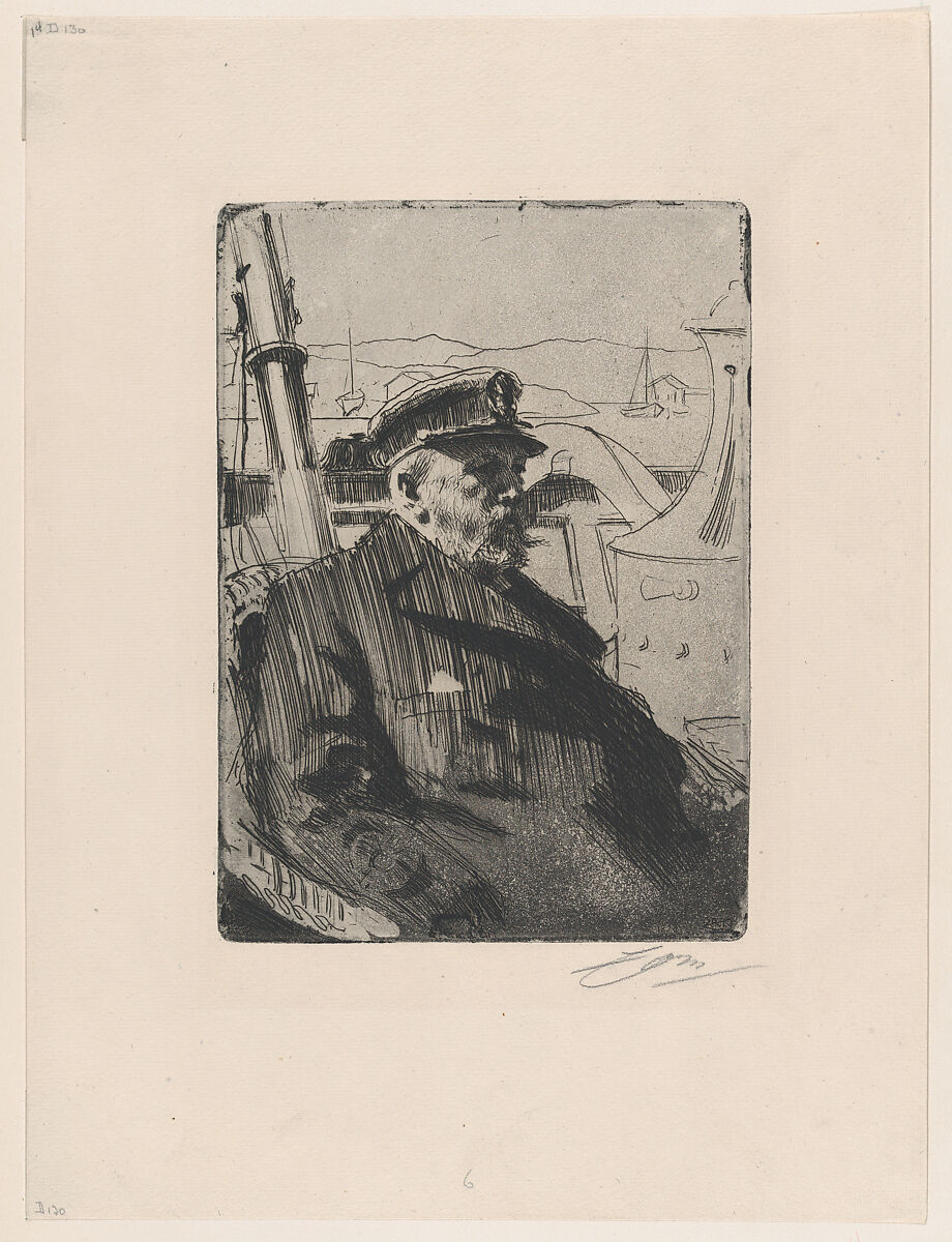 King Oscar II., Anders Zorn (Swedish, Mora 1860–1920 Mora), Etching and aquatint; second state of two 