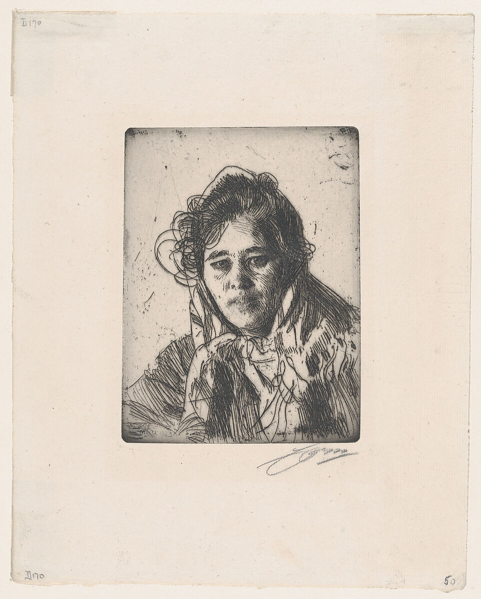 Young Girl from Mora, Anders Zorn (Swedish, Mora 1860–1920 Mora), Etching; third state of four (Asplund) 