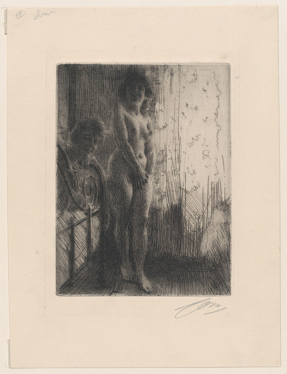 A Dark Corner, Anders Zorn (Swedish, Mora 1860–1920 Mora), Etching; second state of two 