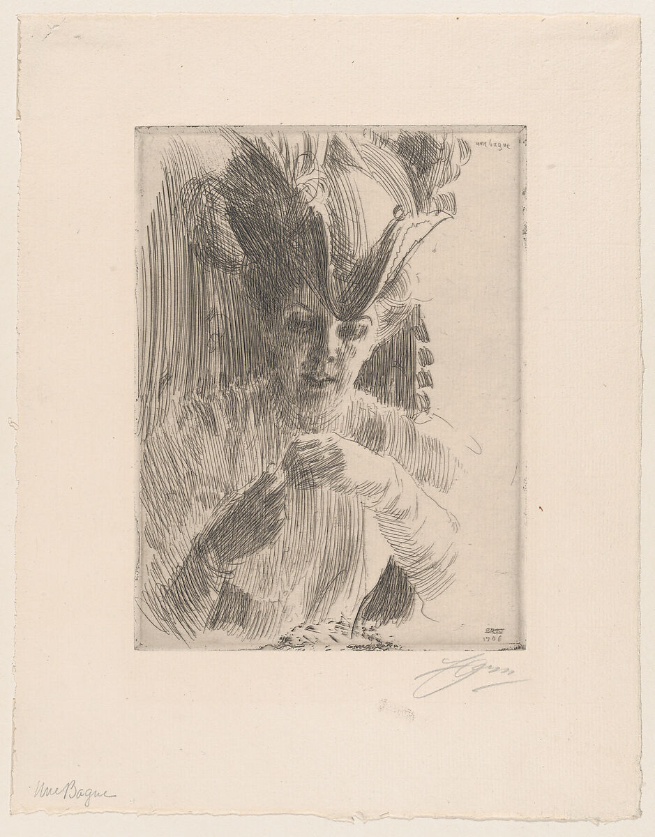A Ring, Anders Zorn (Swedish, Mora 1860–1920 Mora), Etching; second state of two 
