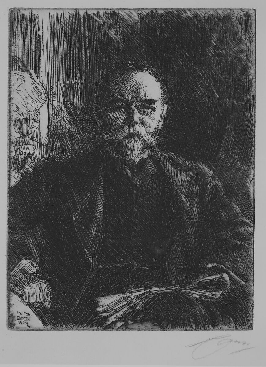 John Hay, Anders Zorn (Swedish, Mora 1860–1920 Mora), Etching; second state of three