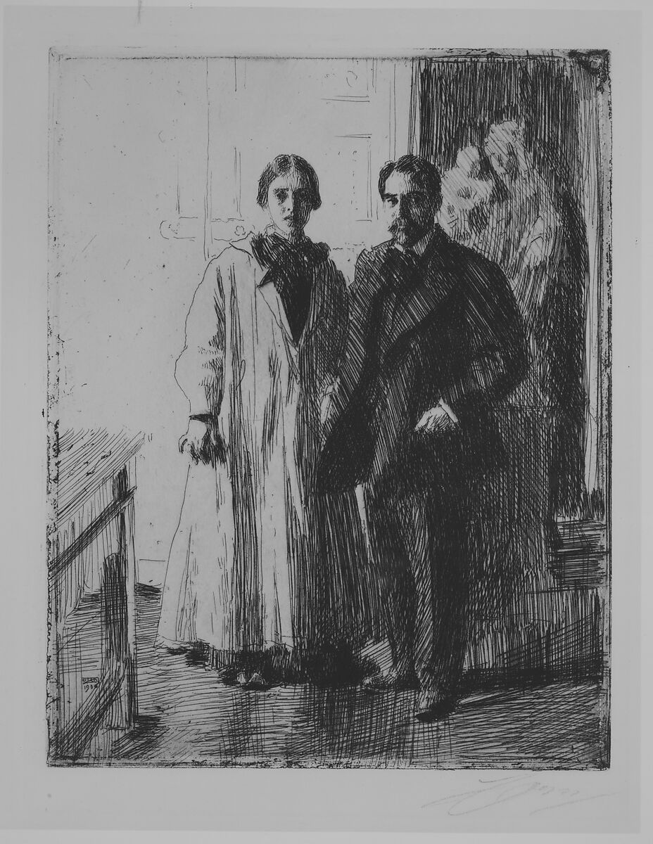 Mr. and Mrs. Atherton Curtis, Anders Zorn (Swedish, Mora 1860–1920 Mora), Etching; second state of three
