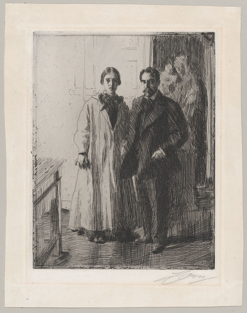 Mr. and Mrs. Atherton Curtis, Anders Zorn (Swedish, Mora 1860–1920 Mora), Etching; second state of three 
