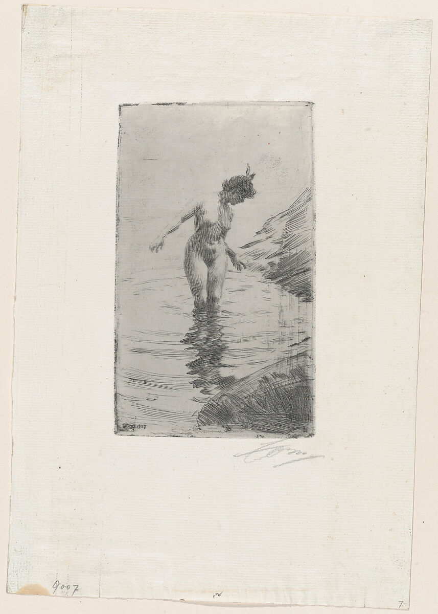 Rings of Water II (Cercles d'eau II), Anders Zorn (Swedish, Mora 1860–1920 Mora), Etching; second state of two 