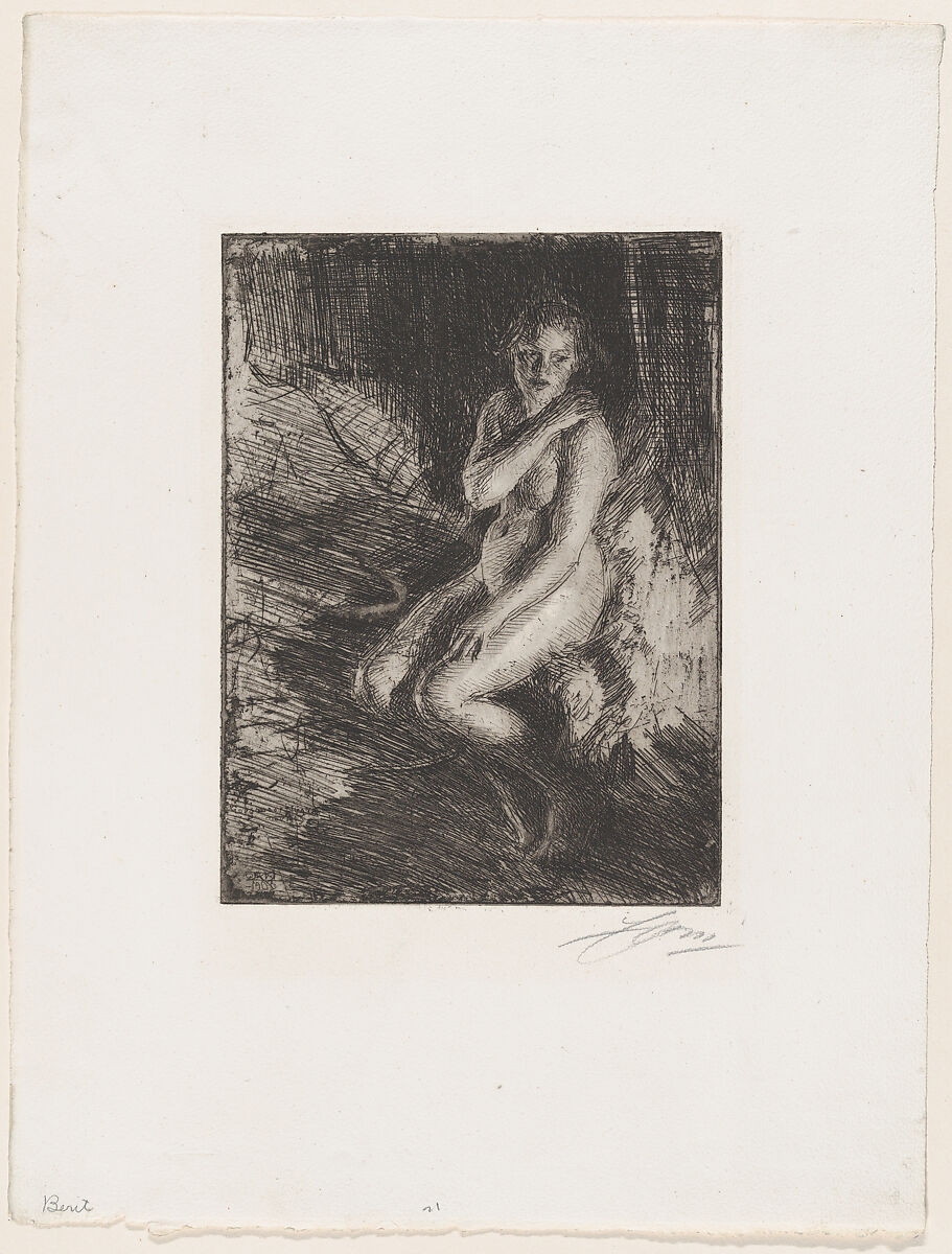 Berit, Anders Zorn (Swedish, Mora 1860–1920 Mora), Etching; second state of two 