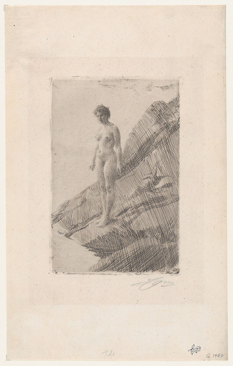 Edö, Anders Zorn (Swedish, Mora 1860–1920 Mora), Etching; third state of three (Asplund) 