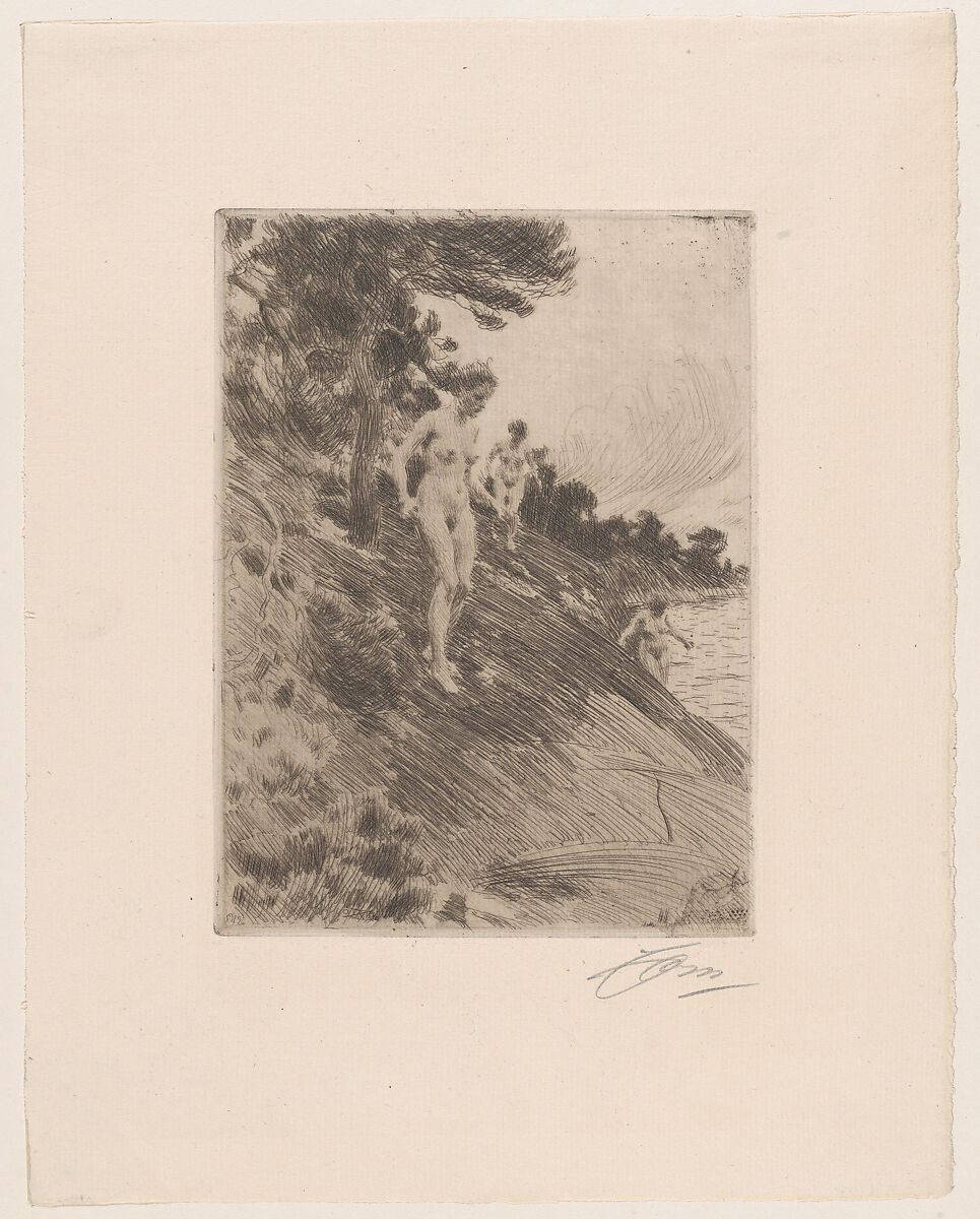 Frightened, Anders Zorn (Swedish, Mora 1860–1920 Mora), Etching; second state of two 