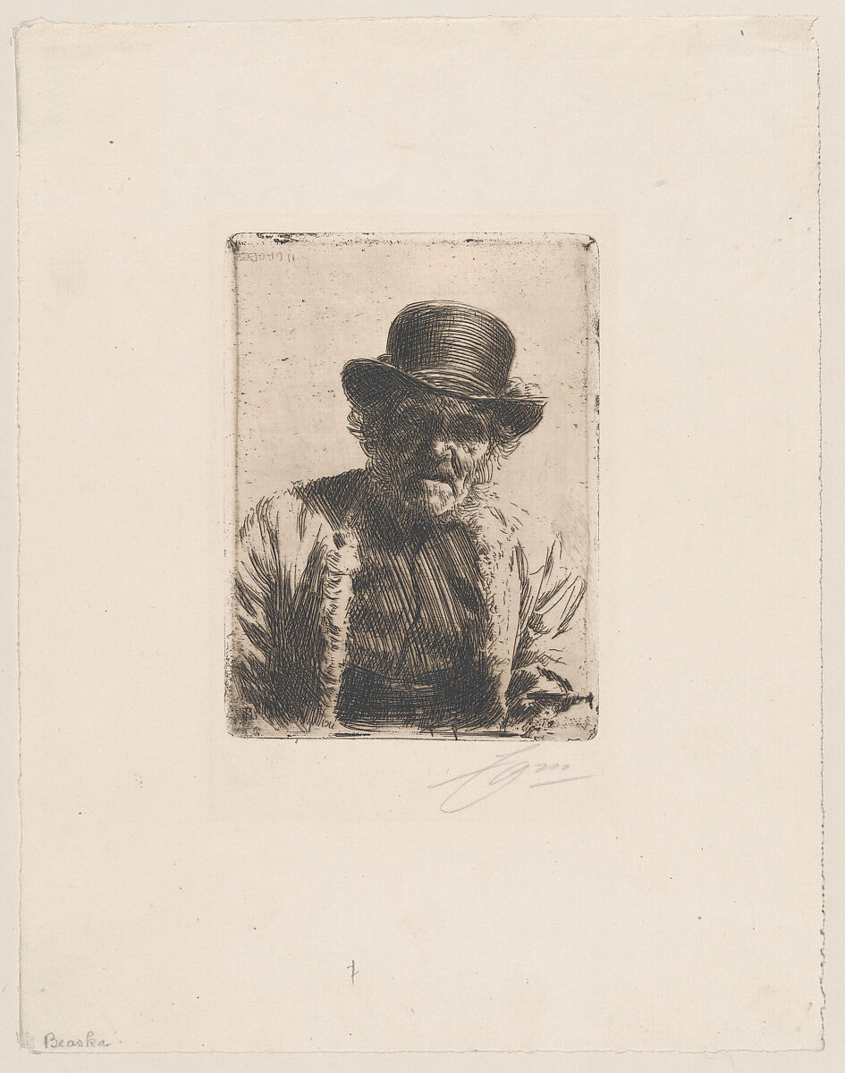 Beadle, Anders Zorn (Swedish, Mora 1860–1920 Mora), Etching; between second and third state 