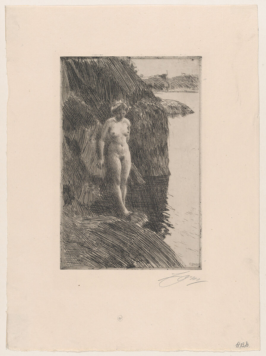 Precipice, Anders Zorn (Swedish, Mora 1860–1920 Mora), Etching; second state of two 