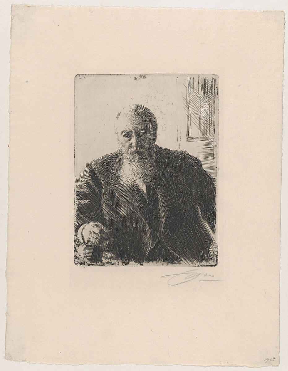 Carl Fredrik Liljevalch, Anders Zorn (Swedish, Mora 1860–1920 Mora), Etching; fourth state of five 