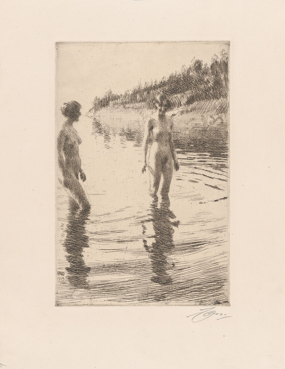 Shallow, Anders Zorn (Swedish, Mora 1860–1920 Mora), Etching; fourth state of four 