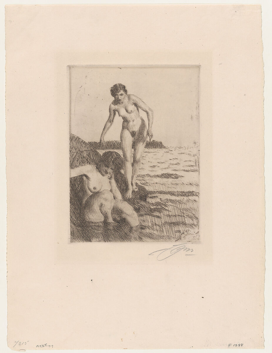 On Hemsö Island, Anders Zorn (Swedish, Mora 1860–1920 Mora), Etching; second state of two 