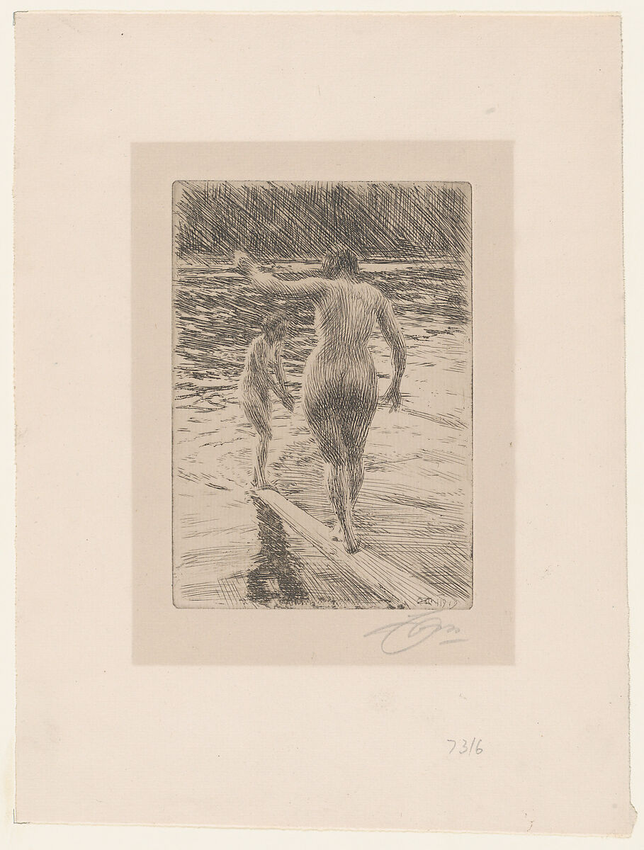 Balance, Anders Zorn (Swedish, Mora 1860–1920 Mora), Etching; only state 