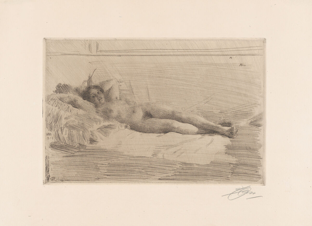 Elin, Anders Zorn (Swedish, Mora 1860–1920 Mora), Etching; second state of four 