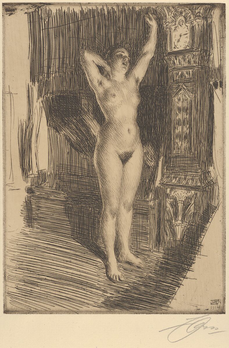 Early, Anders Zorn (Swedish, Mora 1860–1920 Mora), Etching; only state 