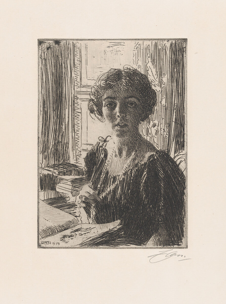 The Crown Princess Margaret of Sweden, Anders Zorn (Swedish, Mora 1860–1920 Mora), Etching; third state of three 