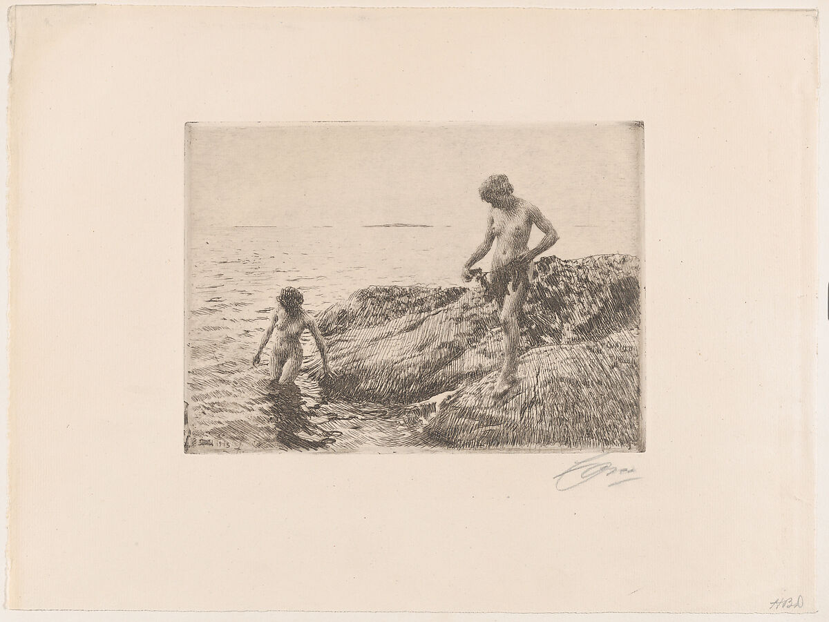 Seaward Skerries, Anders Zorn (Swedish, Mora 1860–1920 Mora), Etching; only state 