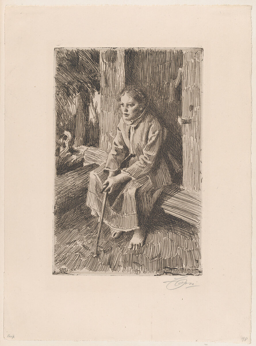 Vallkulla, Anders Zorn (Swedish, Mora 1860–1920 Mora), Etching; second state of two 