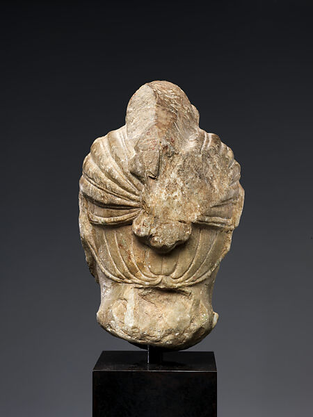 Head of a Bodhisattva (?), Limestone, India (Andhra Pradesh, Nagarjunakonda)