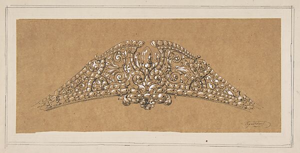 Design from the Workshop of Froment-Meurice, Workshop of Jacques-Charles-François-Marie Froment-Meurice (French, 1864–1948), Pen and black ink and gouache over graphite 