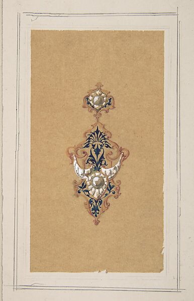 Design from the Workshop of Froment-Meurice, Workshop of Jacques-Charles-François-Marie Froment-Meurice (French, 1864–1948), Gouache and gilt over graphite 
