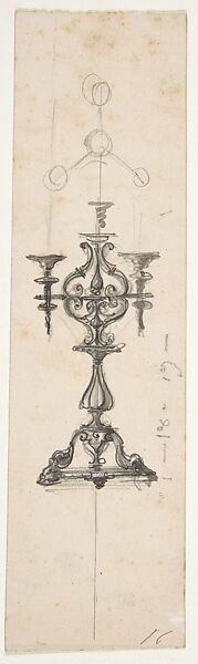Design from the Workshop of Froment-Meurice, Workshop of Jacques-Charles-François-Marie Froment-Meurice (French, 1864–1948), Graphite, pen and brown ink, brown wash 
