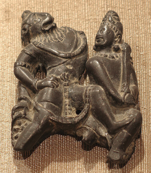 Narasimha, the Man-Lion Incarnation of Vishnu, Slaying the Evil King Hiranyakashipu, Stone, India (Jammu & Kashmir, ancient kingdom of Kashmir) or Pakistan 