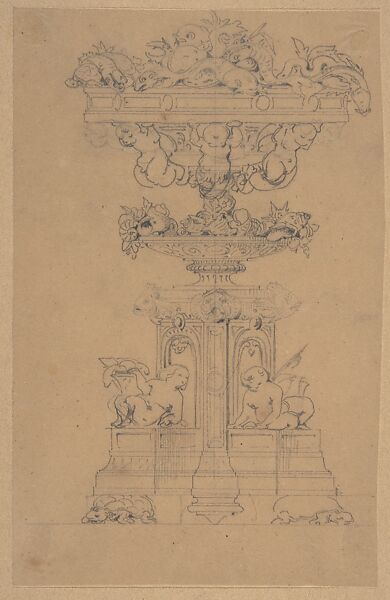 Design from the Workshop of Froment-Meurice, Workshop of Jacques-Charles-François-Marie Froment-Meurice (French, 1864–1948), Graphite 