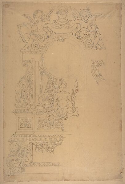 Design from the Workshop of Froment-Meurice, Workshop of Jacques-Charles-François-Marie Froment-Meurice (French, 1864–1948), Pen and black ink over graphite 