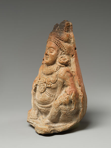 Rattle in the Form of a Crouching Yaksha (Male Nature Spirit), Terracotta, India