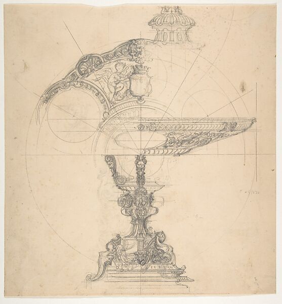 Design from the Workshop of Froment-Meurice, Workshop of Jacques-Charles-François-Marie Froment-Meurice (French, 1864–1948), Graphite 