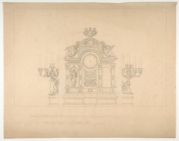 Design from the Workshop of Froment-Meurice, Workshop of Jacques-Charles-François-Marie Froment-Meurice (French, 1864–1948), Graphite 