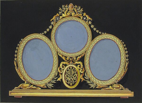 Design from the Workshop of Froment-Meurice, Workshop of Jacques-Charles-François-Marie Froment-Meurice (French, 1864–1948), Gouache and gilt over graphite