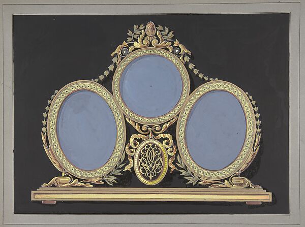 Design from the Workshop of Froment-Meurice, Workshop of Jacques-Charles-François-Marie Froment-Meurice (French, 1864–1948), Gouache and gilt over graphite 