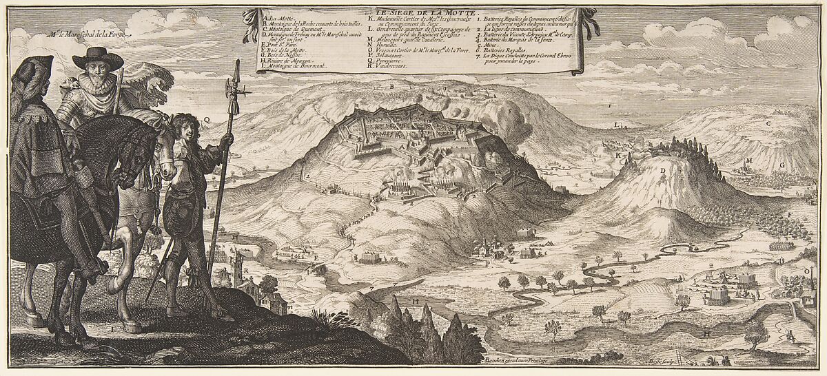 The Siege of the La Motte, in Lorraine, Abraham Bosse (French, Tours 1602/04–1676 Paris), Etching 