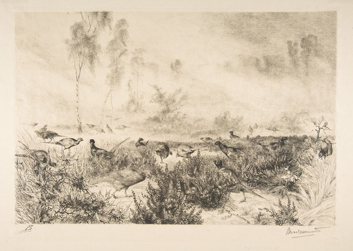 Brumes du matin, Félix Bracquemond (French, Paris 1833–1914 Sèvres), Etching; fourth state of five 