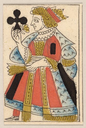 Queen of Clubs, from a Set of Piquet Cards