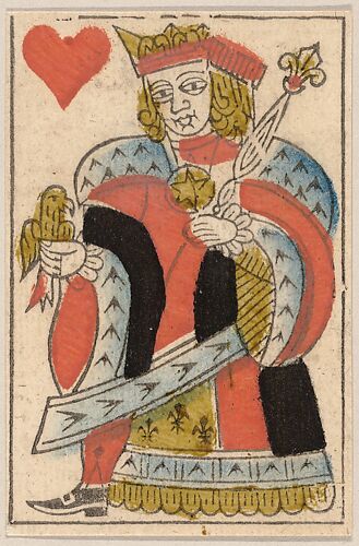 King of Hearts, from a Set of Piquet Cards