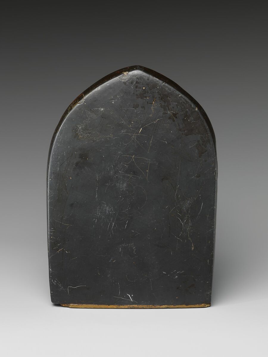 Vajrabhairava, Black stone with traces of polychromy, Tibet