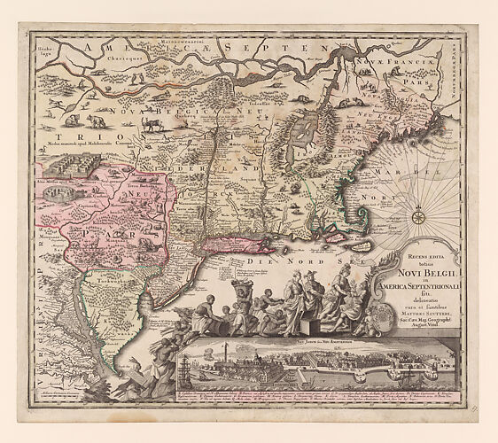 Recens Edita Totius Novi Belgii, in America Septentrionali [An Updated View of New Netherlands in North America]