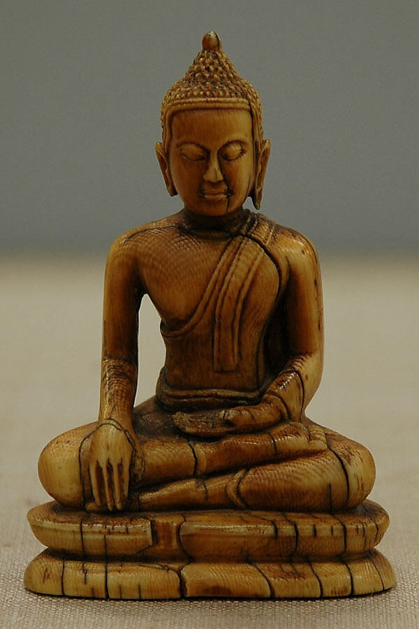 Seated Buddha, Ivory, Thailand 