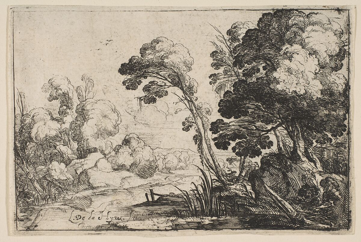 River in the Woods, Laurent de La Hyre (French, Paris 1606–1656 Paris), Etching 