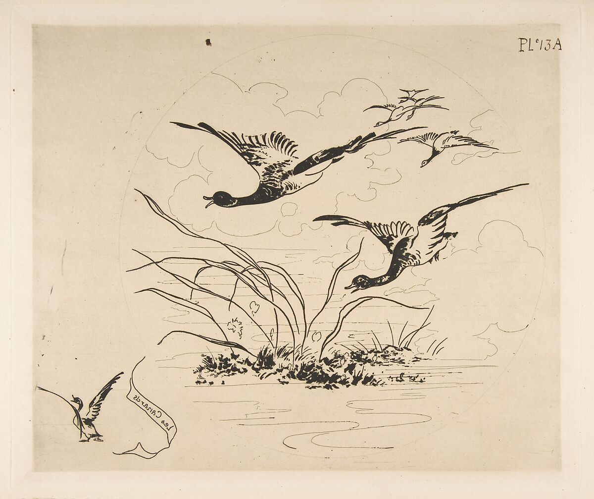 Félix Bracquemond | Decoration for a Plate: Ducks | The Metropolitan ...